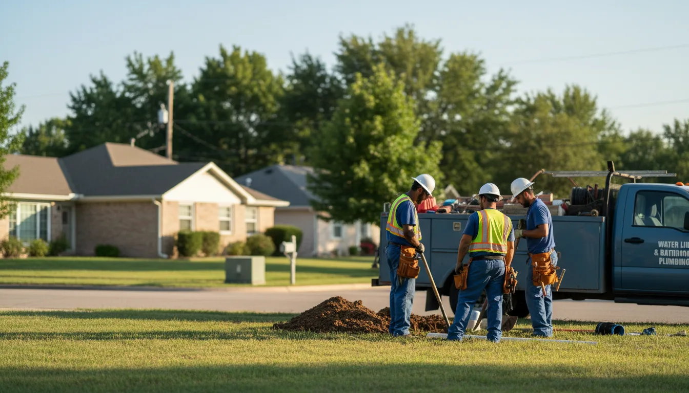 Residential water line and bathroom plumbing service in West Milton, OH
